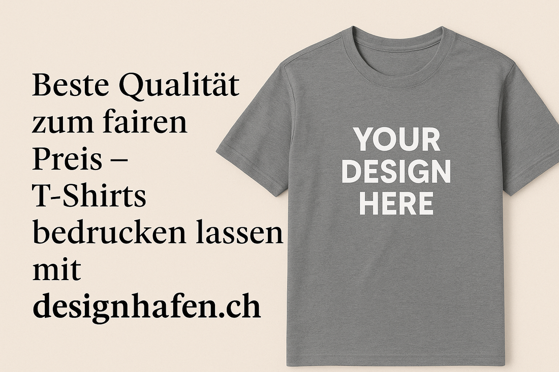 Beste Qualität zum fairen Preis – T-Shirts bedrucken lassen mit Designhafen.ch